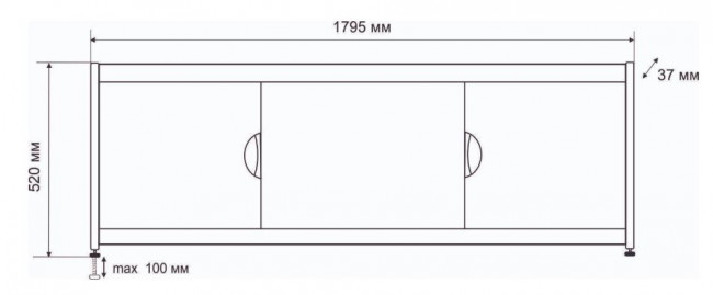 Экран под ванну Emmy Малибу 180