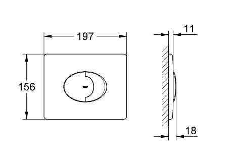 Клавиша смыва Grohe Skate Air 38506000