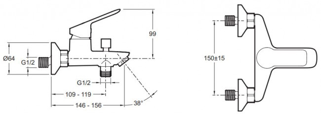 Смеситель Jacob Delafon Lucien E20848-CP для ванны