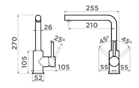 Смеситель Omoikiri Nakagawa-CH 4994314 для кухни шампань