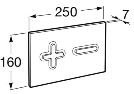 Клавиша смыва Roca PL-6 890085005 белая хром матовый