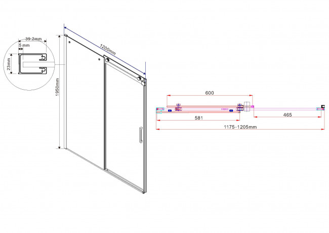 Душевая дверь Vincea Como 120 VPS-1C120CL прозрачное