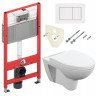 Комплект инсталляции TECE Base с безободковым унитазом Cersanit Parva Clean On SET-TC1-WHITE