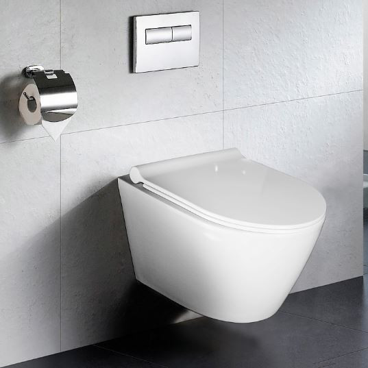 Унитаз подвесной Azario Nova AZ2217 безободковый с микролифтом