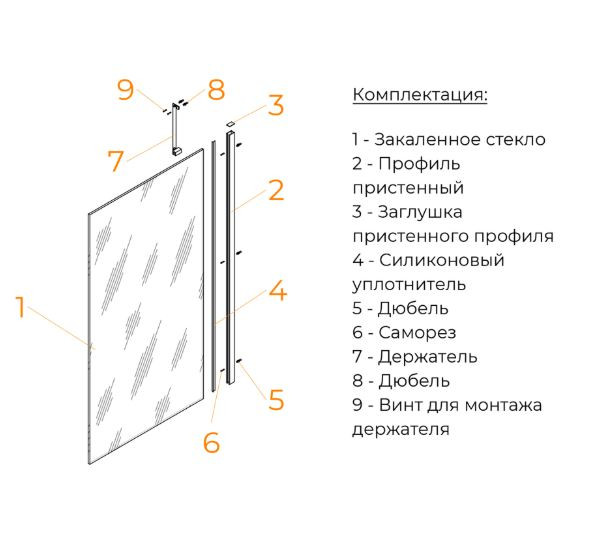 Шторка для ванны RGW SC-151 80 351115108-11 прозрачное