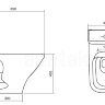 Унитаз-компакт Santek Лайн 1WH501573 безободковый горизонтальный выпуск сиденье микролифт slim