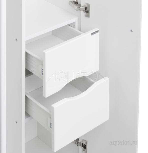 Шкаф-колонна Акватон Симпл 1A137403SL010 с бельевой корзиной двустворчатый напольный