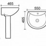 Раковина Azario Trend 55 AZ-3007 с пьедесталом