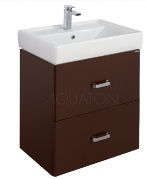 Тумба под раковину Акватон Америна 60 1A135401AM430 темно-коричневая