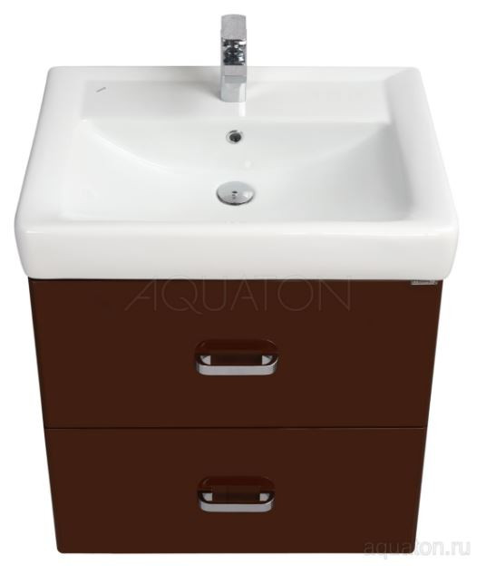 Тумба под раковину Акватон Америна 60 1A135401AM430 темно-коричневая