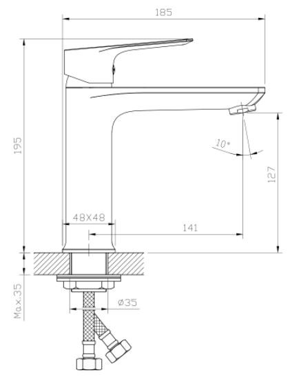 Смеситель Rossinka RS27-13 для раковины