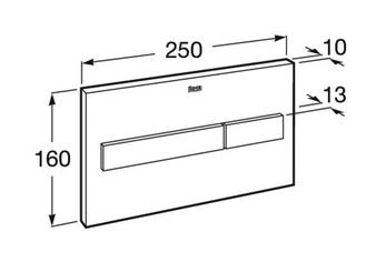 Клавиша смыва Roca PL-7 890088207 белая матовая
