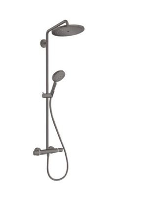 Душевая система Hansgrohe Croma Select S Showerpipe 280 1jet 26890340 с термостатом черный хром