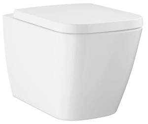Унитаз подвесной Grohe Bau Edge 106740SH00 безободковый альпин-белый с сиденьем
