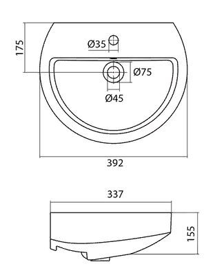 Раковина Santek Аллегро 40 1WH301950