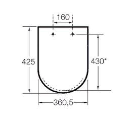 Сиденье для унитаза Roca Dama Senso 801511004 петли хром