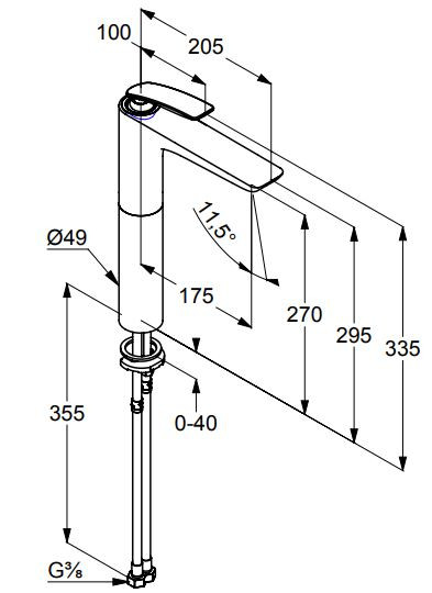 Смеситель Kludi Balance 522989175 для раковины высокий