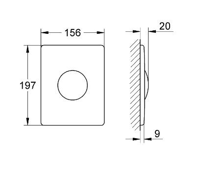 Клавиша смыва Grohe Skate 38445SD0 из нержавеющей стали