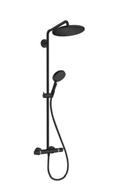Душевая система Hansgrohe Croma Select S Showerpipe 280 1jet 26890670 с термостатом черный матовый