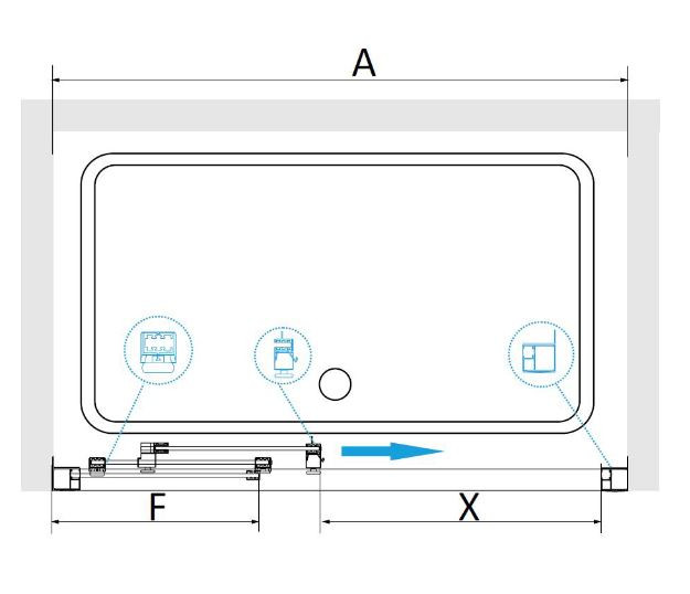 Душевая дверь RGW CL-111 90 410911109-11 прозрачное