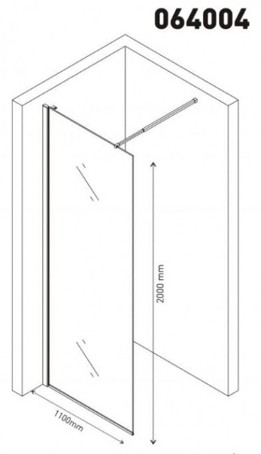 Душевая перегородка Berges Sky 1100 064004