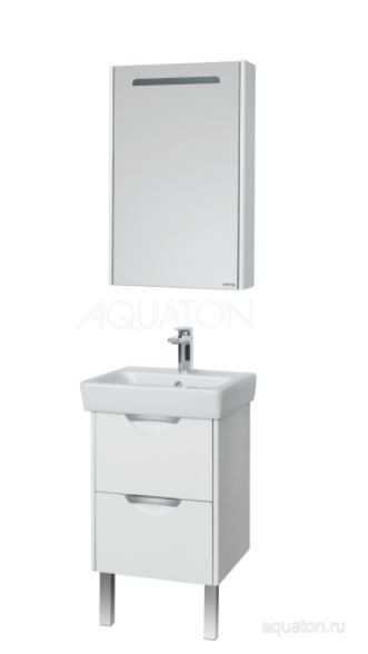 Зеркальный шкаф Акватон Сильва 50 1A215502SIW7L дуб полярный 