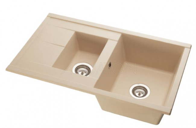 Мойка для кухни Акватон Делия 87 1A716232DE290 две чаши шампань