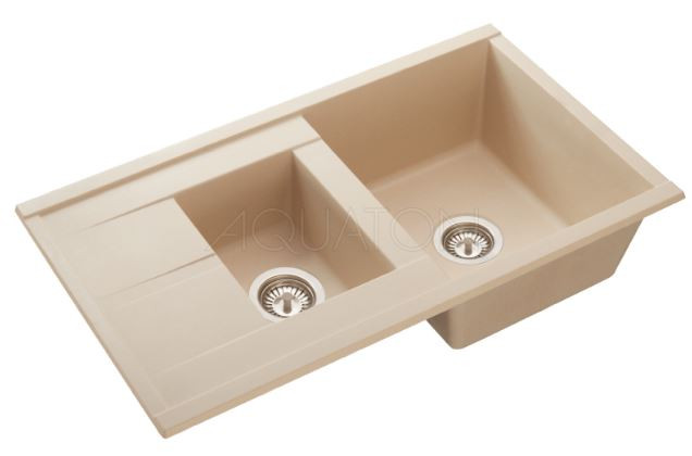 Мойка для кухни Акватон Делия 87 1A716232DE290 две чаши шампань