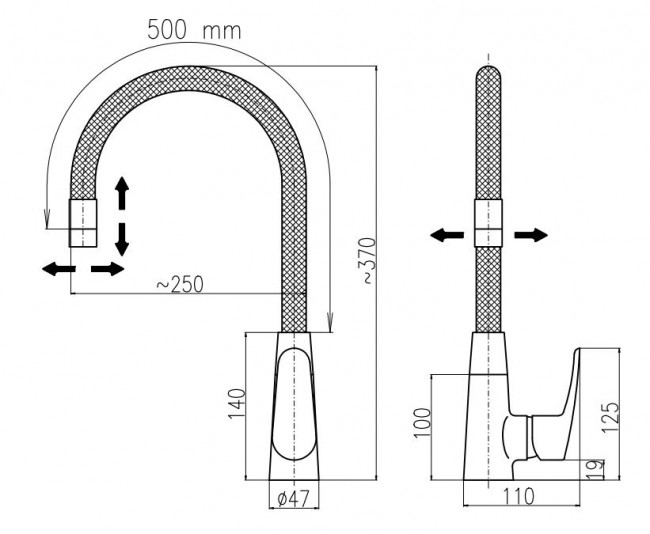 Смеситель Slezak RAV Amur AM719.5/10R для кухни хром/розовый