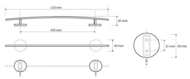 Полотенцедержатель Bemeta Alfa 102402052