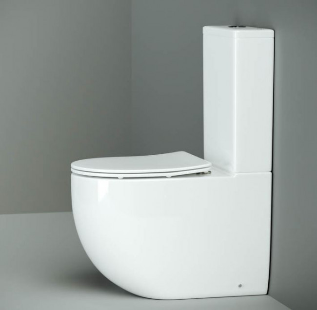 Унитаз напольный с бачком Ceramica Nova Metropol Rimless CN4001 безободковый с микролифтом