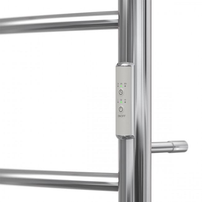 Полотенцесушитель электрический Point Афина PN04846P П3 400*600 с полкой  диммер справа хром