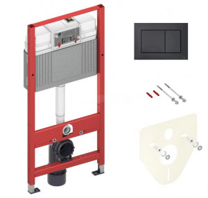 Система инсталляции TECE Base 9400414 4 в 1 с кнопкой черная матовая Система инсталляции TECE Base 9400414 4 в 1 с кнопкой черная матовая