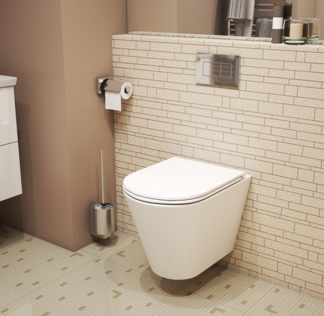 Унитаз подвесной OWL Vind Ruta-H TOWLT190304 безободковый система смыва Торнадо с микролифтом