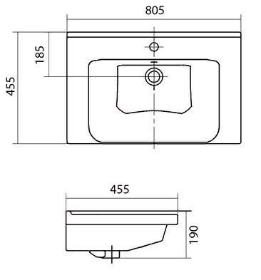 Раковина Santek Миранда 80 1WH302251