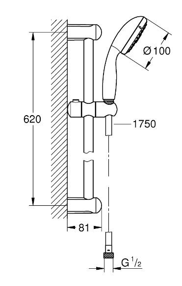 Душевой гарнитур Grohe Tempesta New 100 27645001