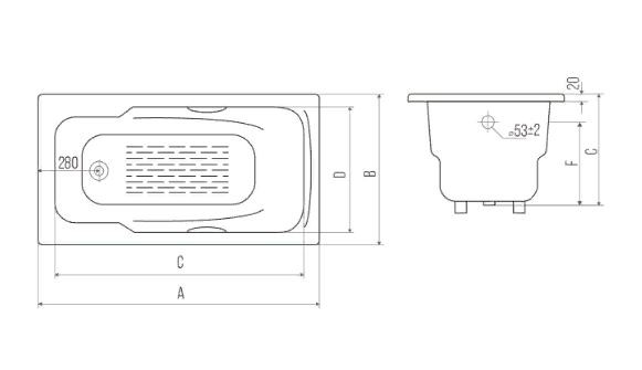 Ванна чугунная Goldman Elegant 150*75