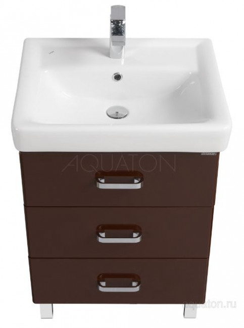 Тумба под раковину Акватон Америна 60 М 1A168901AM430 темно-коричневая