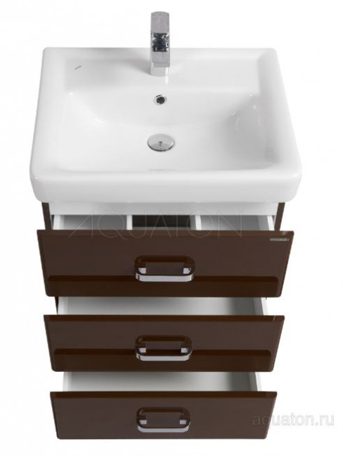 Тумба под раковину Акватон Америна 60 М 1A168901AM430 темно-коричневая