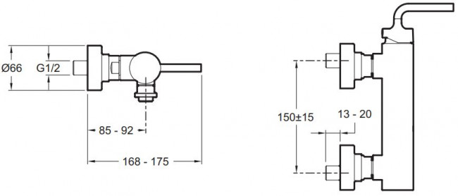 Смеситель Jacob Delafon Purist E14590-4A-CP для душа