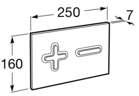 Клавиша смыва Roca PL-6 890085001 хром глянец