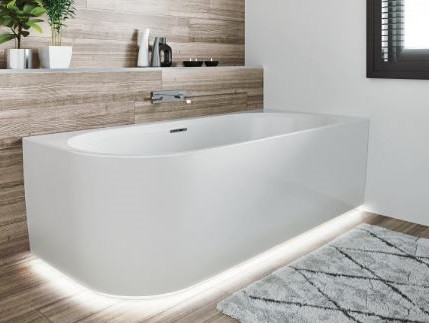 Ванна акриловая Riho Desire Corner Velvet 184*84 B088004220 с функцией Riho Sparkle и Riho Led черно-белая левая
