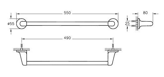 Полотенцедержатель Vitra Marin A44944EXP