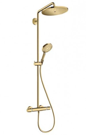 Душевая система Hansgrohe Croma Select S Showerpipe 280 1jet 26890990 с термостатом полированное золото