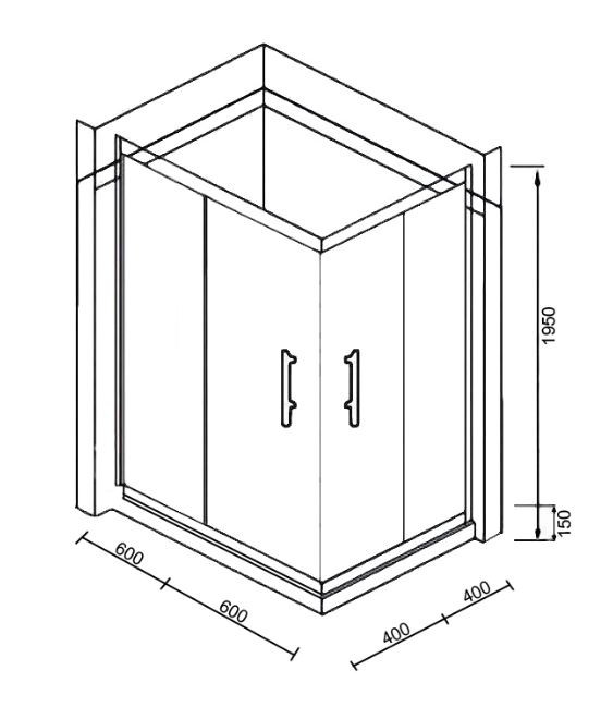 Душевой уголок Parly ZQ121B-L 120*80 левый