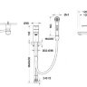 Смеситель Bravat Stream F13783C-2 для раковины с гигиеническим душем
