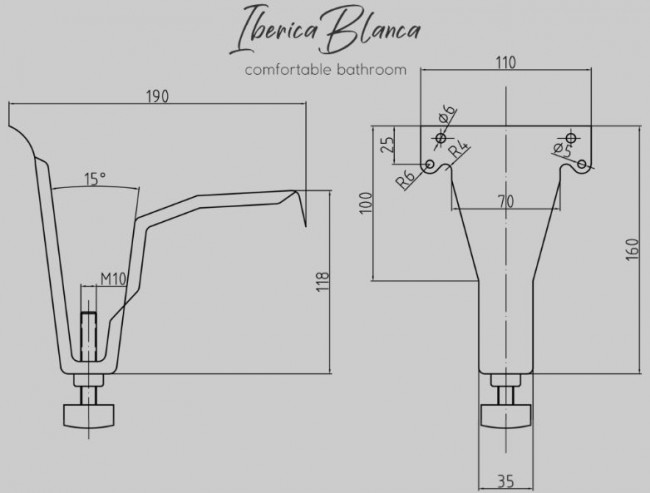 Ножки для ванн Iberica Blanca IB-SF-1