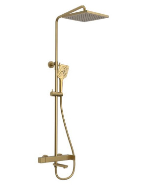 Душевая система Vincea Cube VSFS-1C1BG брашированное золото