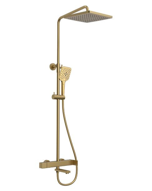 Душевая система Vincea Cube VSFS-1C1BG брашированное золото