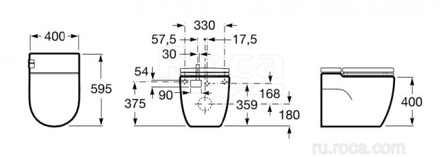 Унитаз Roca Meridian In-Tank 893303000 напольный моноблок